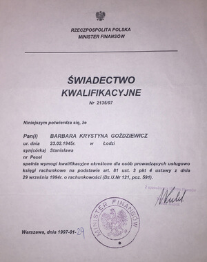 prowadzenie książki przychodów i rozchodów Kalisz